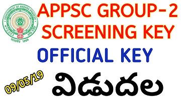 APPSC GROUP 2 OFFICIAL KEY RELEASED DOWNLOAD NOW