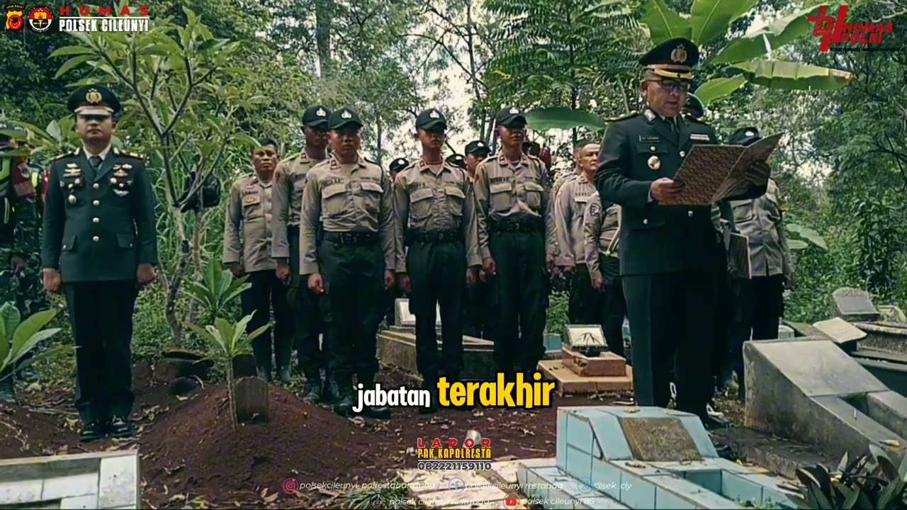 POLSEK CILEUNYI KEBUMIKAN ALM. AIPTU AEP SAEPUDIN SECARA KEDINASAN