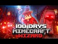 I Survived 100 Days as a WIZARD in Hardcore Minecraft