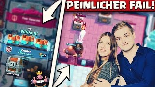 PEINLICHER LIVE FAIL MIT FREUNDIN! | FREUNDIN NEUER TROPHÄEN REKORD + OPENING | Clash Royale Deutsch