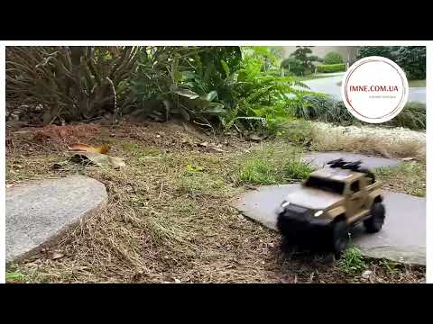 Радиоуправляемая машинка вездеход игрушка с яркими фарами Реалистичный джип off road внедорожник для детей, видео 1