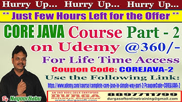 CORE JAVA Course Part - 2 on Udemy @360/-