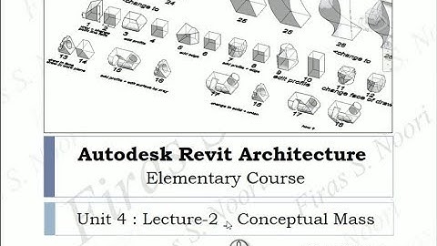 Revit Architecture_ Unit 4 _ Lec 2 _ Conceptual Mass _ Part 2