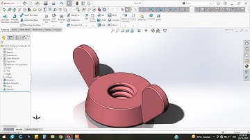 ☑️Solidworks Wing Nut M8 Thread wing nut