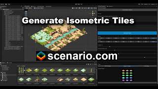 Power of Scenario.com (Unity plugin) - short tutorial video: generate isometric tiles