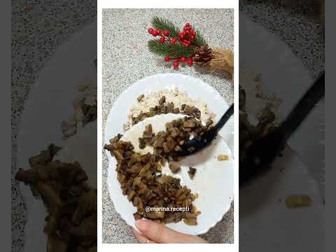 Салат на НОВЫЙ ГОД. САЛАТ с шампиньонами.