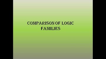 Comparison of logic families | NetEducator