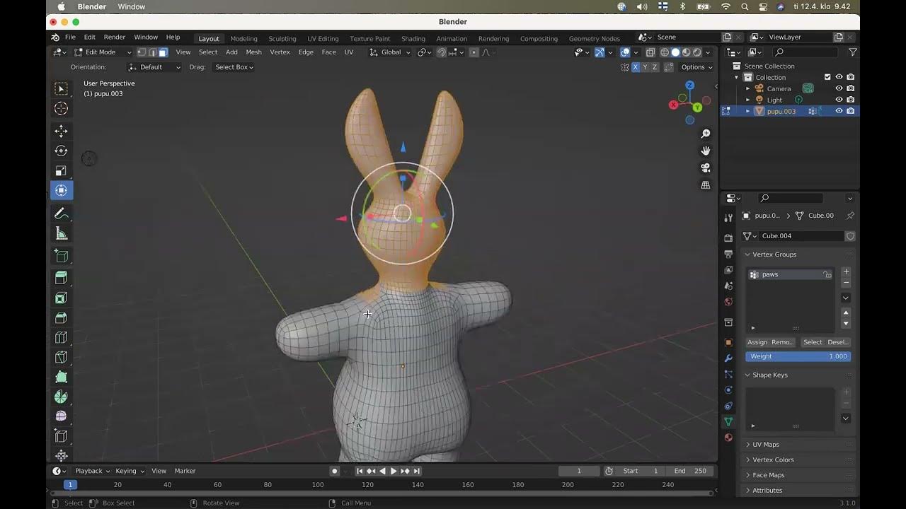 Creating vertex groups and assigning materials to faces in Blender
