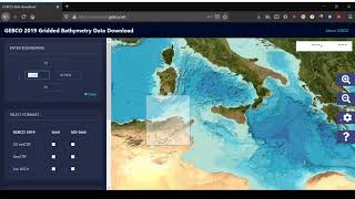 How to download bathymetric data from GEBCO