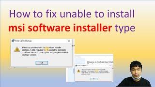 How To Fix Unable To Install Msi Software Installer Type