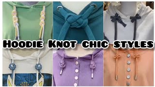 Hoodie String Style Ideas. Hoodie Knot Tying Tips and Tricks. Chic Hoodie Knot Styles.