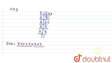 Is 243 a perfect cube? | 8 | CUBES AND CUBE ROOTS | MATHS | NCERT ENGLISH | Doubtnut