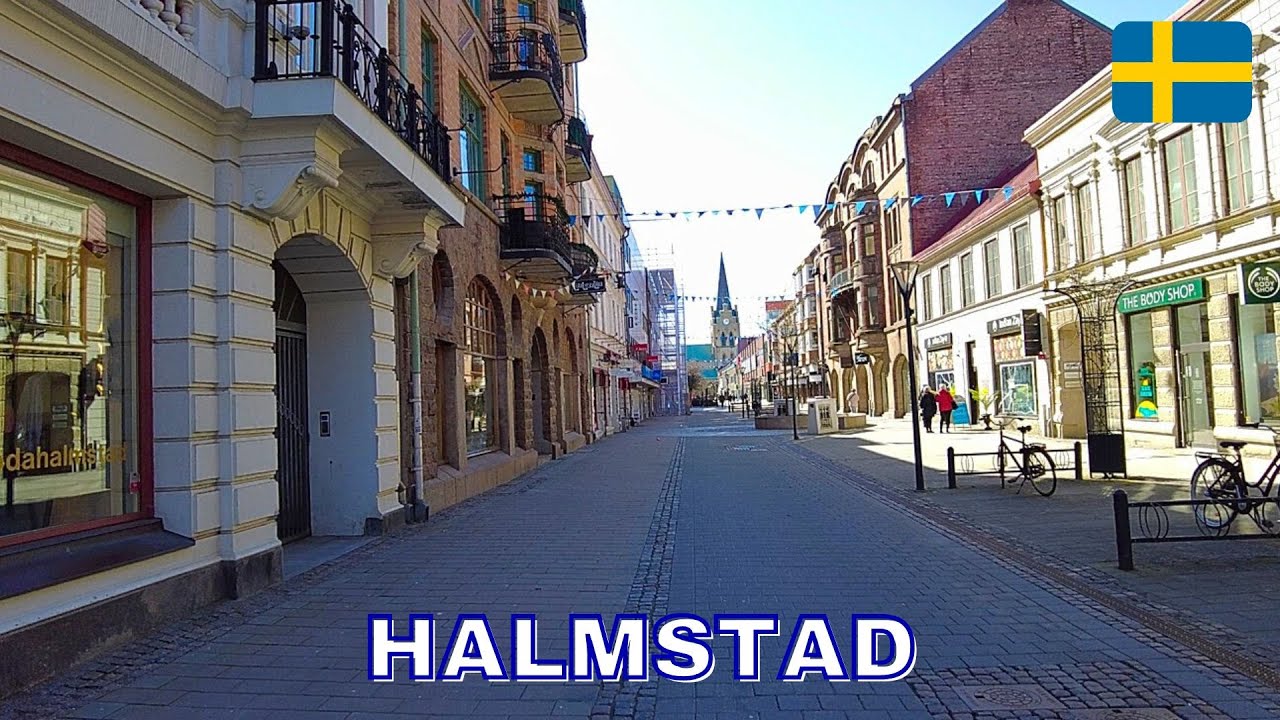 Halmstad - Virtual Walking Tour in 4K - April 2023 - Sweden