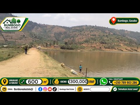 600 SQM LAND FOR SALE ON THE WATERFRONT IN NYAGASOZI, BUMBOGO | GASABO | ONLY 1.3M RWF
