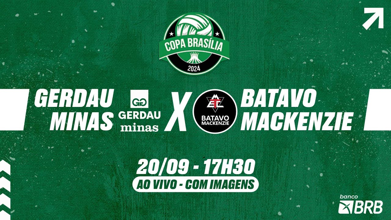 Copa Brasília de Vôlei 2024 | Feminino | Gerdau Minas vs Batavo Mackenzie | Ao vivo com imagens