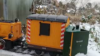 Winterdienst auf der Gartenbahn LGB PIKO Spur G Schnee was geht wirklich