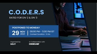 Codechef C.O.D.E.R.S Div 3 Rated| S06E06|The One On The Last Night|