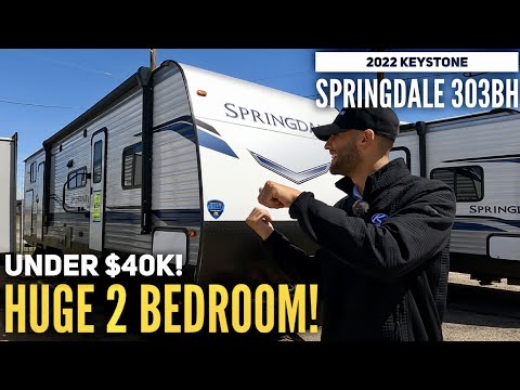 HUGE 2 Bedroom RV Under $40k! 2022 Keystone Springdale 303BH