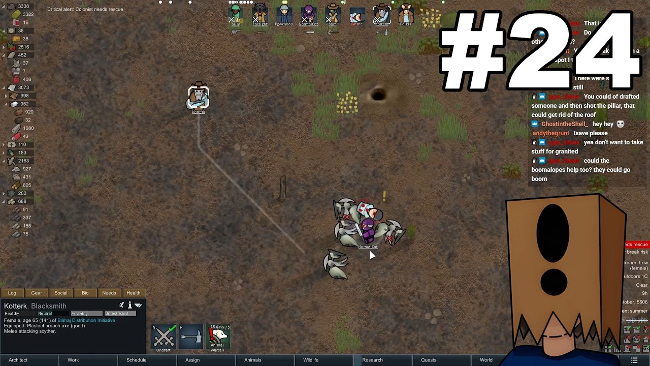 Rimworld IKEA VOD #24 (23/02/2026): Preparing to Build Defences