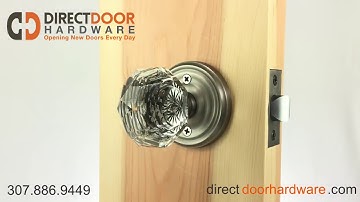 Emtek Diamond Crystal with Regular Rosette in Pewter