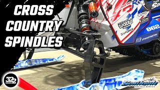 CROSS COUNTRY RACING SPINDLES FOR YOUR POLARIS TRAIL SLED. THE NEXT STEP IN FRONT END PERFORMANCE!