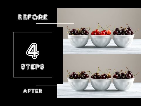 [Photoshop Tips] Adjust Cherry color tone in Easy 4 steps | 简单调色4步骤