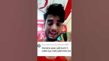 Comment Reply | KYC PROBLEM SOLVE | #commentreply #mymaster11