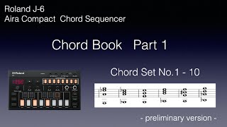 Roland J-6 Chord Book Part 1 Chord Set No.1 - 10