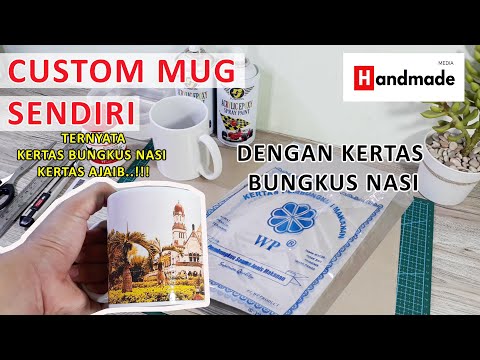 TRANSFER GAMBAR KE TUMBLER / BOTOL MINUM DENGAN KERTAS BUNGKUS NASI. 