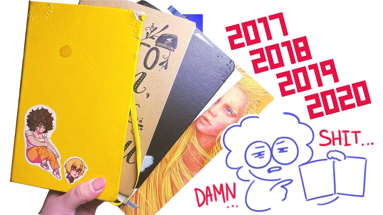 ОБЗОР ЧЕТЫРЕХ СКЕТЧБУКОВ ИЗ ПРОШЛОГО (не матерюсь!!!!)