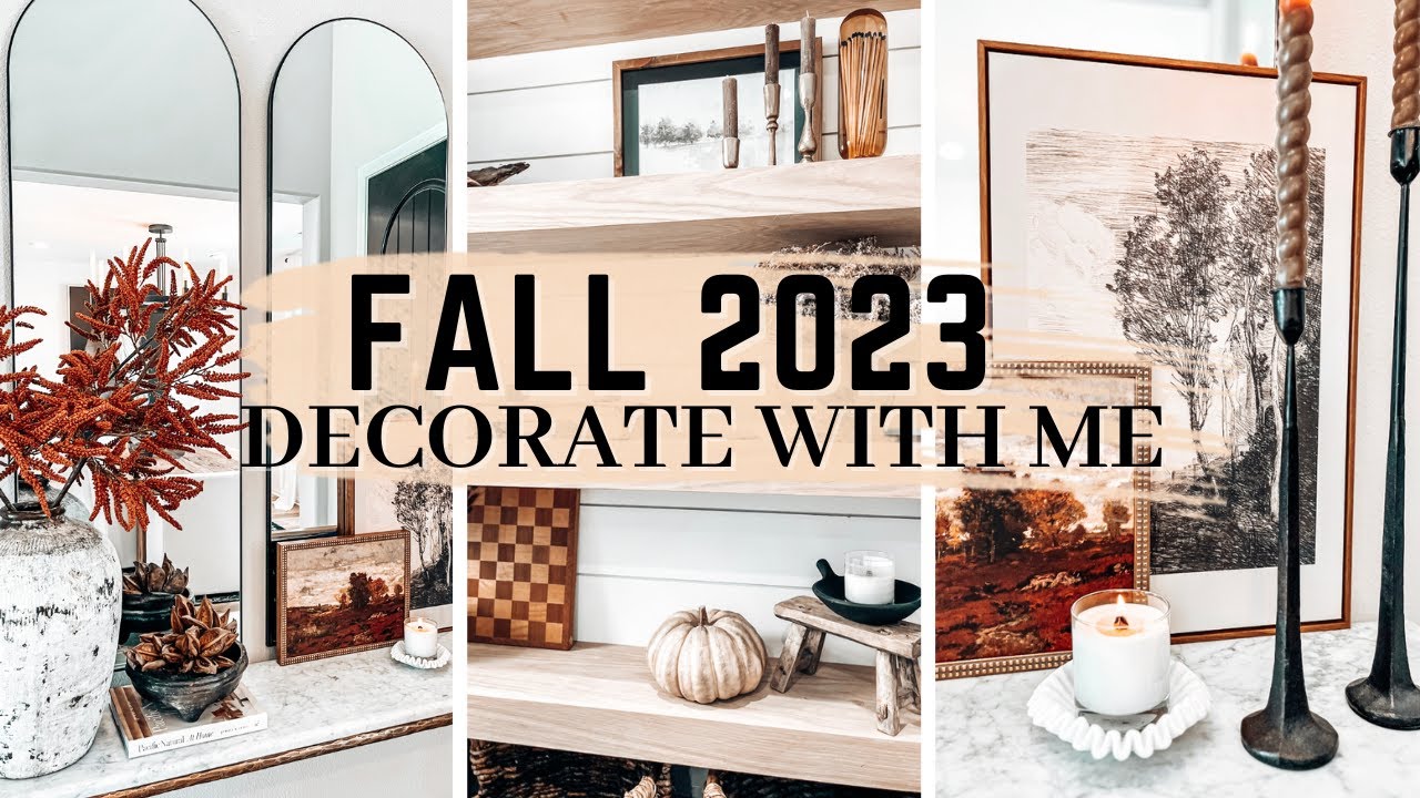 ** NEW FALL DECORATE WITH ME || ENTRYWAY || OPEN SHELVING || 2023 (PART ...