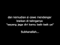 Cerita Seorang Kekasih yang memilukan.