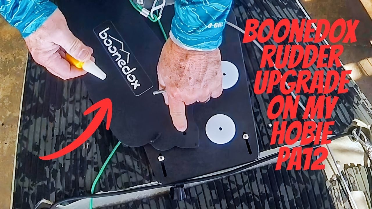 Boonedox Rudder Upgrade on my HobiePA12 | Kayak Bass Fishing