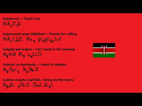 Part 3 - Oromo phrases and sentences typed in the Kenyan Luo Lakeside Script