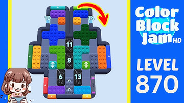 Color Block Jam Level 870 Solution Walkthrough