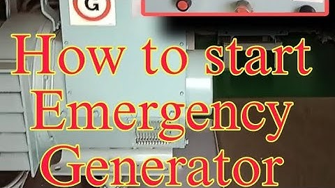 How to Start the Emergency Generator Onboard Ships #generator #marineengineer #engine #vinchvlog