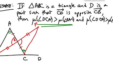 MATH335 Content - Exterior Angle Theorem
