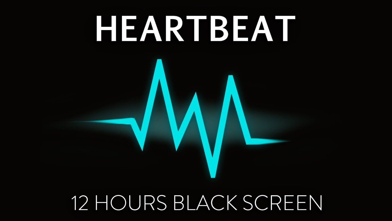 Heartbeat Relaxing Music 12 Hours BLACK SCREEN Soothing instrumental sleep, study & relaxing music