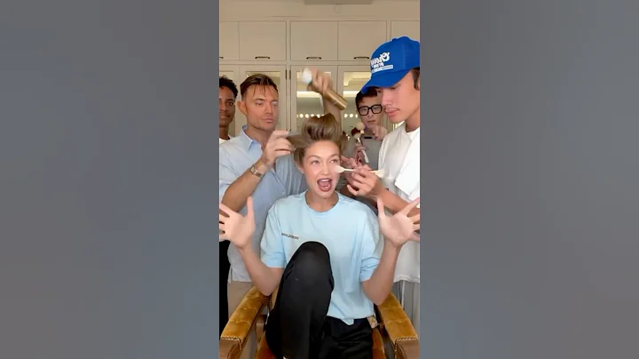 Gigi hadid with her makeup artist new viral video #viralshort #emmys #viralshort #newvideo