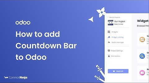 How to add a Countdown Bar to Odoo