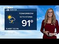 Feeling like summer for Sunday, chances for rain