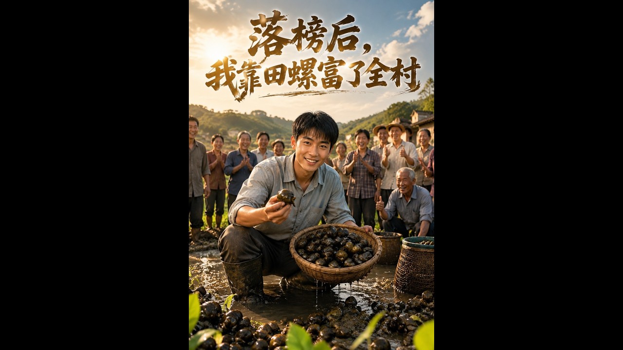 【一口气看完】《落榜后，我靠田螺富了全村》#短剧 #AI短剧 #逆袭 #drama #爽剧 #鲨鱼先生