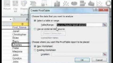 MS Excel 2010:Pivot tables