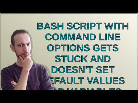 Unix: Bash script with command line options gets stuck and doesn't set default values for variables
