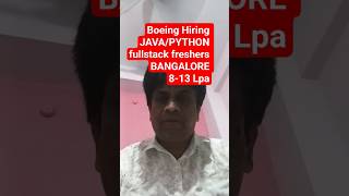 Boeing Python/Java  Software Engineer Job 2026 | Freshers & 1+ Year | Bengaluru