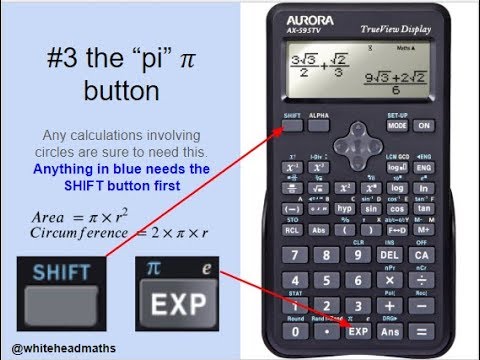 GCSE Calculator #03 - the "pi" 𝜋 button - YouTube