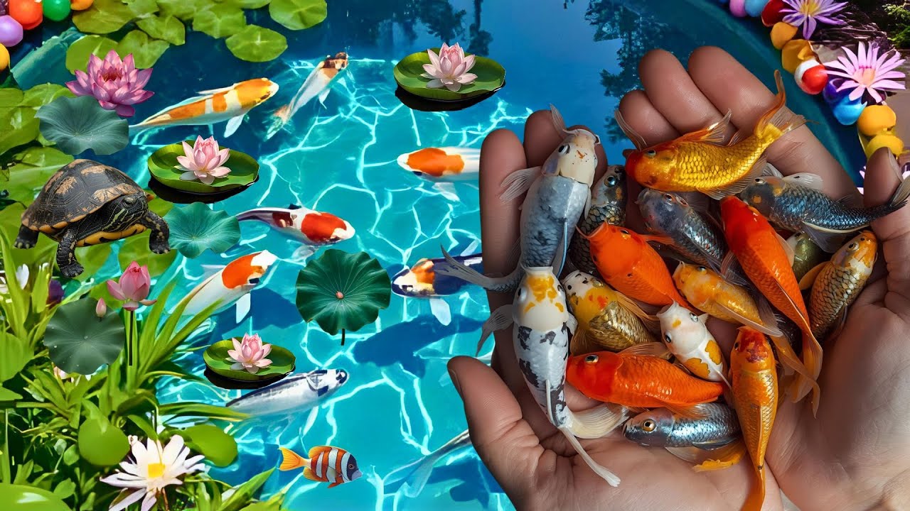 Unboxing goldfish type, veil tail, blakat fish, catching fish, koi fish, spade tail