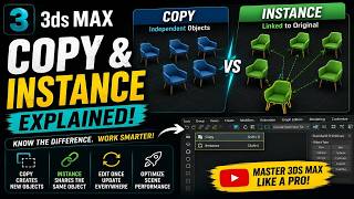 Copy vs Instance in 3ds Max Explained Simply | #3dsmax#3d#crashcourse #learning