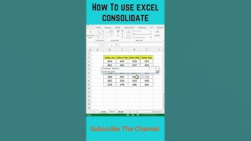 How to Use Excel Consolidate #msexcel #youtubeshort #youtube #youtuber