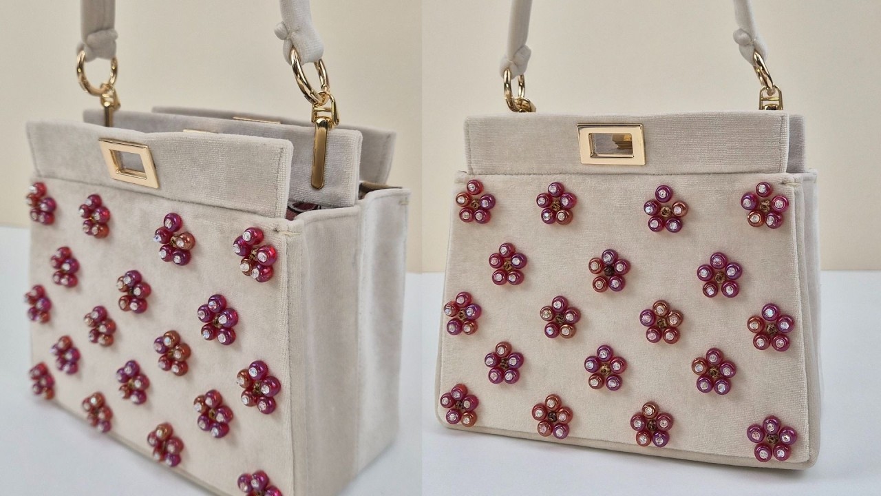 DIY каркасная сумка с бусинами и замком | Легкий способ пошива для начинающих